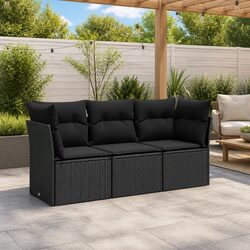 Enhance Your Outdoor Space with Black Rattan Sofa Set