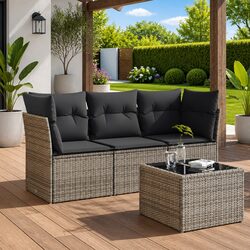 Enhance Your Outdoor Space with 4 Piece Garden Sofa Set