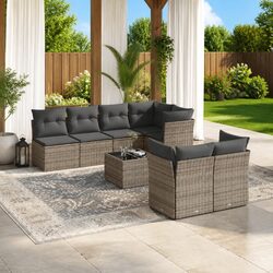 Enhance Your Outdoor Area with 8 Piece Sofa Set Grey