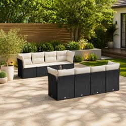 Stylish 9-Piece Outdoor Furniture Set in Black
