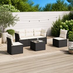 Transform Your Outdoors with 6-Piece Garden Sofa Set