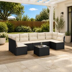 Transform Your Outdoor Space with 8-Piece Garden Sofa Set