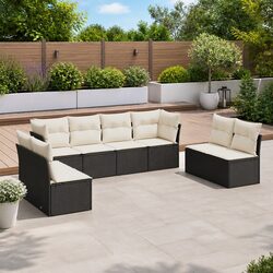 Enhance Your Outdoor Space with 8 Piece Black Sofa Set