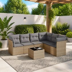 Create an Inviting Outdoor Space with Our 7-Piece Sofa Set