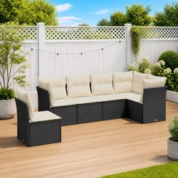 Black 6 Piece Garden Sofa Set - Enhance Your Outdoor Space