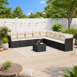 Stylish Outdoor 10 Piece Sofa Set with Cushions