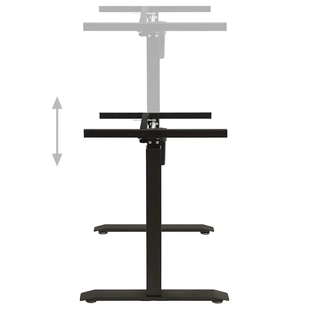 Electric Motorised Standing Desk Frame Height Adjustable Black Workstation