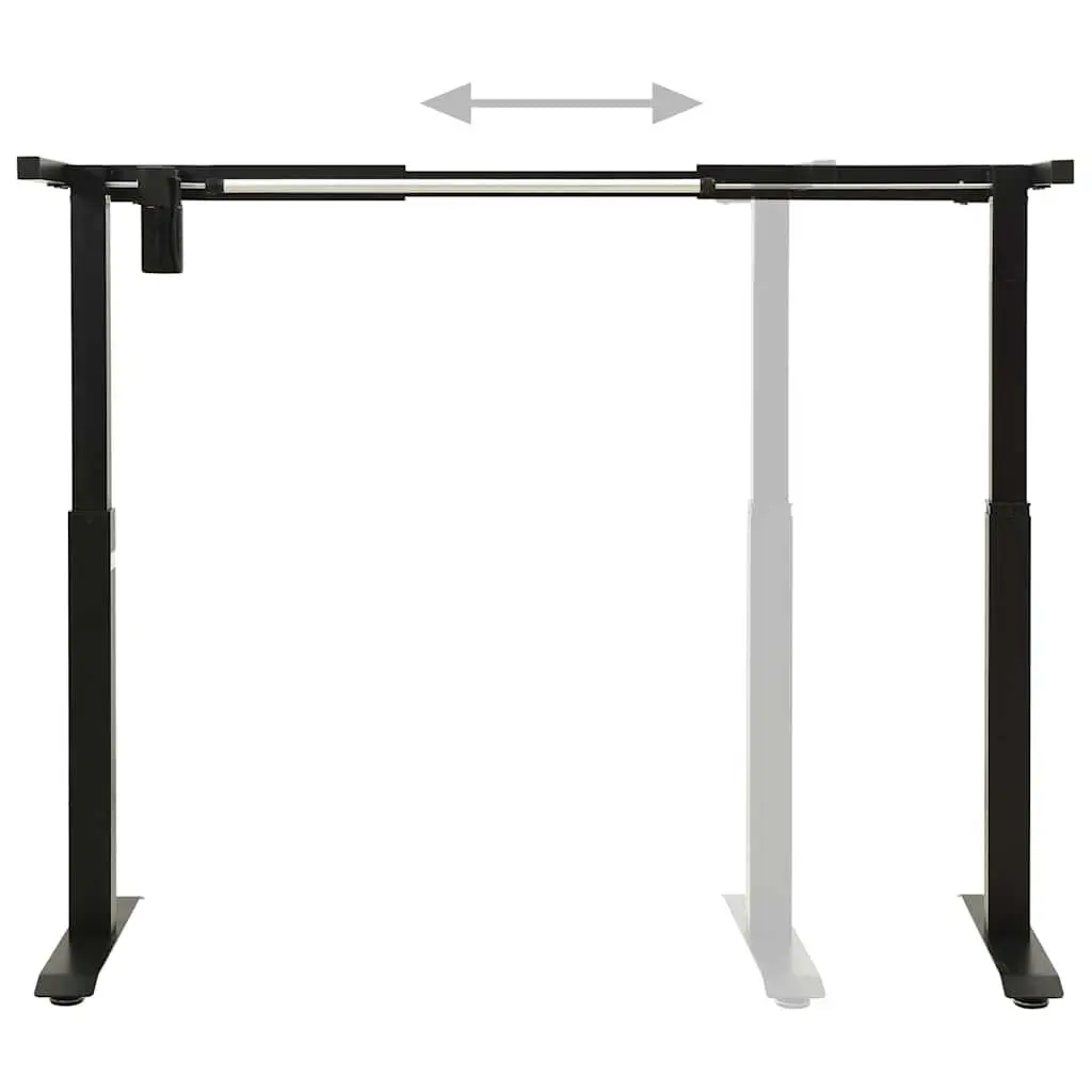 Electric Motorised Standing Desk Frame Height Adjustable Black Workstation