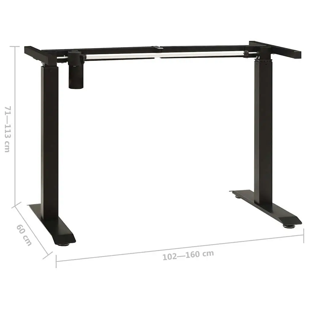 Electric Motorised Standing Desk Frame Height Adjustable Black Workstation
