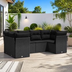 Stylish 6 Piece Modular Garden Sofa Set for Outdoor Relaxation