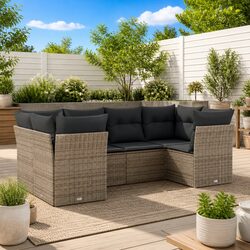 Enhance Your Outdoor Space with Grey Sofa Set 6 Pieces