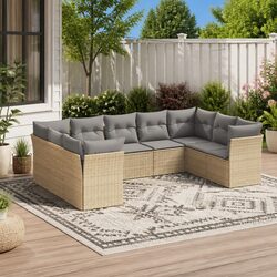 Beige Outdoor Sofa Set for Enhanced Relaxation