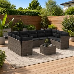 Elevate Your Outdoor Space with a 10-Piece Garden Sofa Set