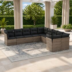 Transform Your Patio with This Comfortable 10-Piece Sofa Set