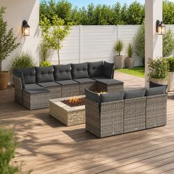 Transform Your Outdoor Space with This 10 Piece Sofa Set