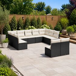 Transform Your Outdoors with 11-Piece Garden Sofa Set