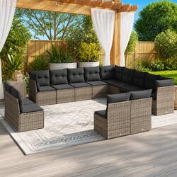 Stylish 12 Piece Modular Garden Sofa Set for Your Outdoor Space