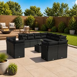 Enhance Your Patio with This 12 Piece Garden Sofa Set