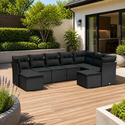 Elevate Your Outdoor Space with 9 Piece Garden Sofa Set