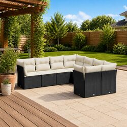 Transform Your Outdoor Space with This 8 Piece Garden Sofa Set
