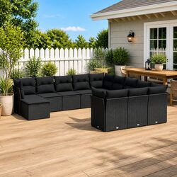 Elevate Your Outdoor Space with a 12 Piece Black Sofa Set