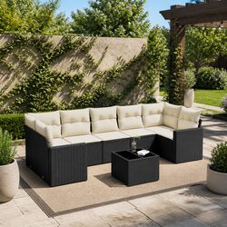 Elevate Your Outdoor Space with Black Rattan Sofa Set