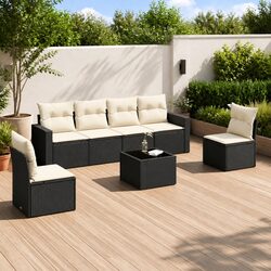 7 Piece Outdoor Patio Furniture Set with Cushions