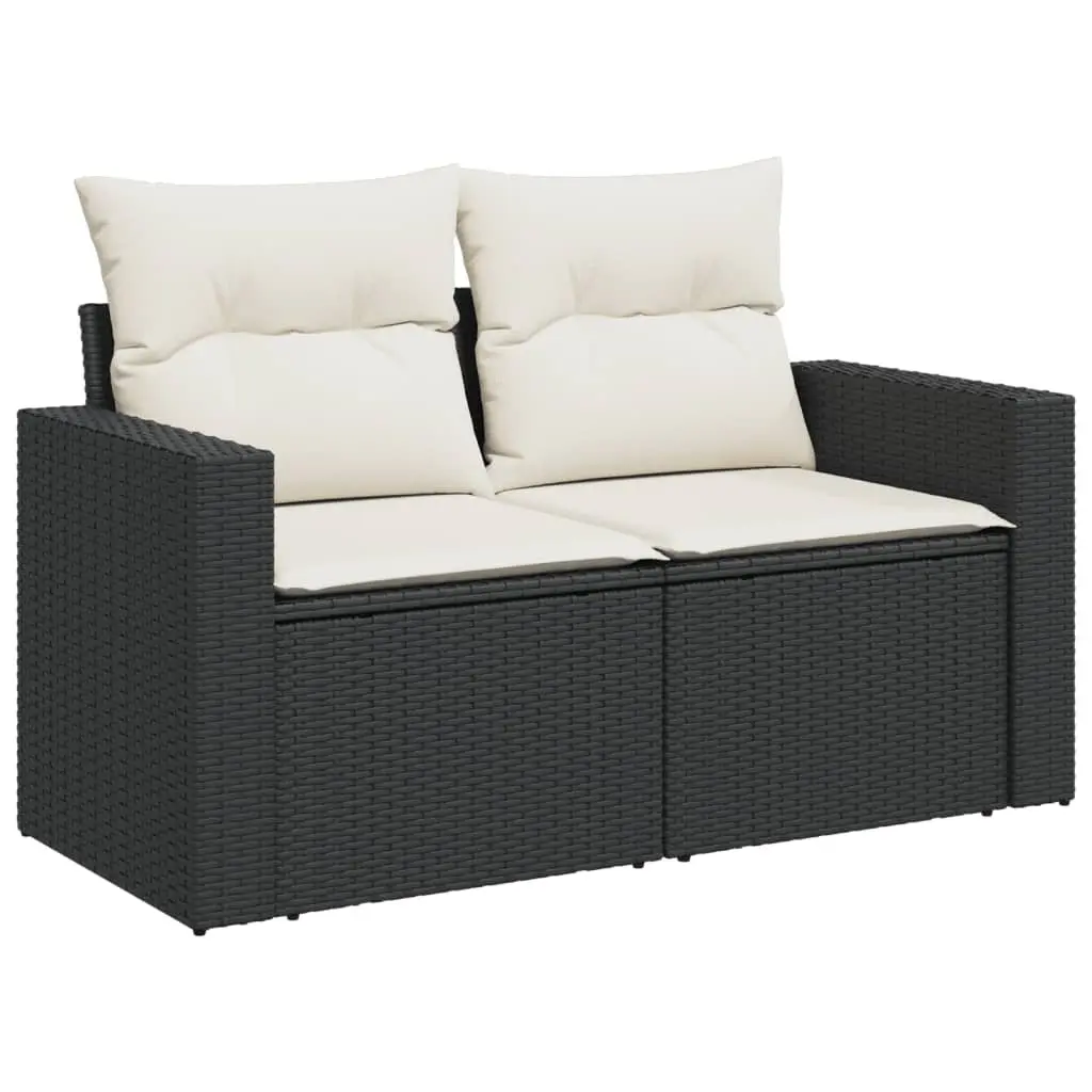 4 Piece Garden Sofa Set Modular Outdoor Furniture Cushioned Black
