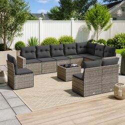 Elevate Your Outdoor Space with 11-Piece Garden Sofa Set
