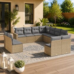 Enhance Your Outdoor Space with 11-Piece Sofa Set