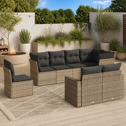 Enhance Your Outdoor Space with 8 Piece Grey Sofa Set
