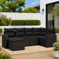 Transform Your Patio with This 6-Piece Garden Sofa Set