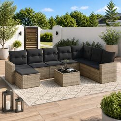 Enhance Your Outdoor Space with a 9 Piece Grey Sofa Set