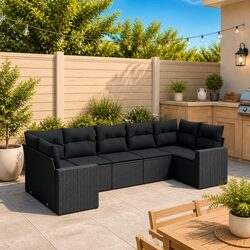 Enhance Your Outdoor Space with a 7-Piece Garden Sofa Set