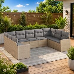 Enhance Your Outdoor Space with 9 Piece Garden Sofa Set