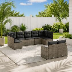 Transform Your Patio with a 9 Piece Grey Sofa Set