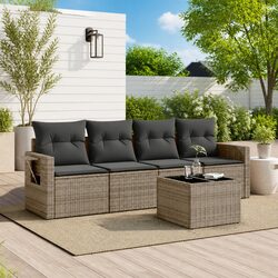 Upgrade Your Outdoor Space with a 5 Piece Grey Sofa Set
