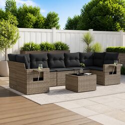 Stylish 8 Piece Outdoor Garden Sofa Set with Cushions