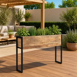 Elevate Your Garden Space with This Wooden Planter