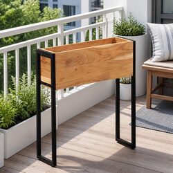 Elevated Wooden Planter Box for Garden Style