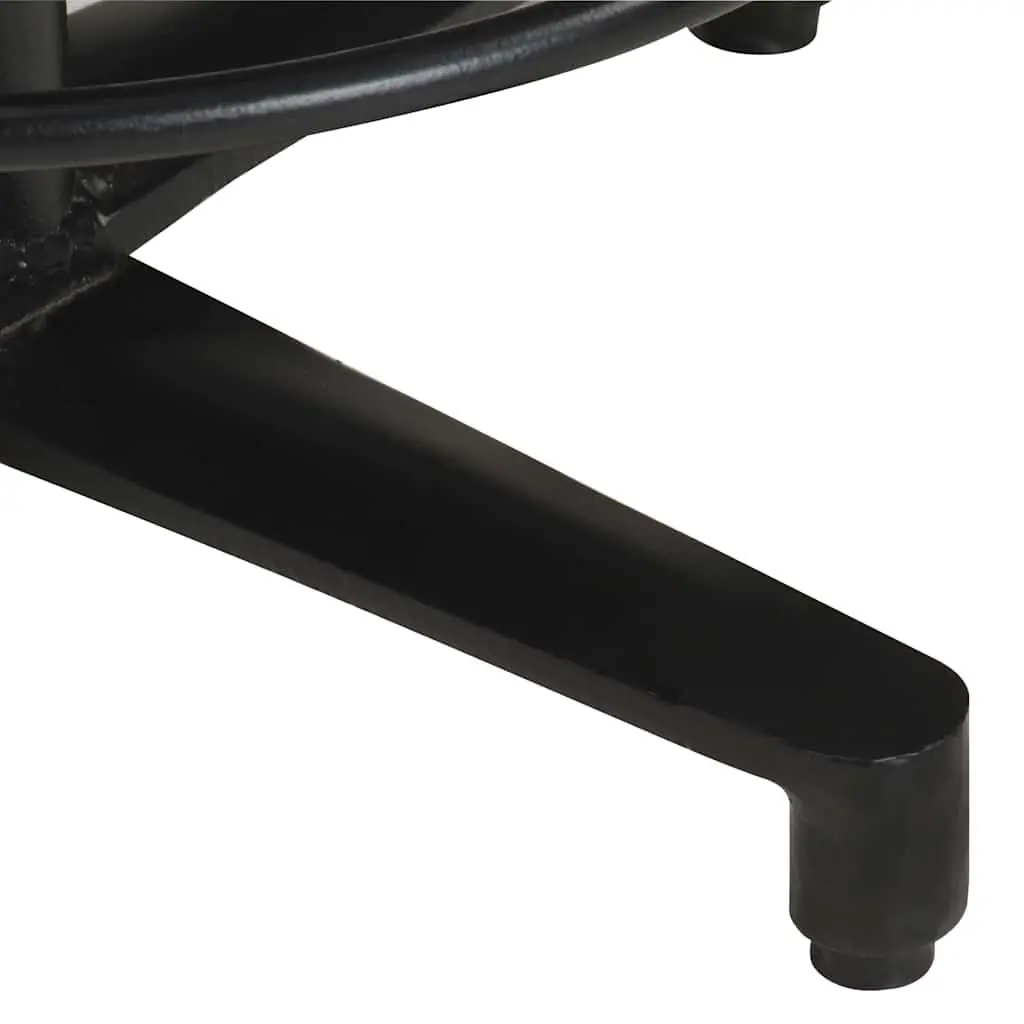 Bar Stools 66 cm Brown Wood Solid Mango Construction Powder-Coated Iron Base Footrest