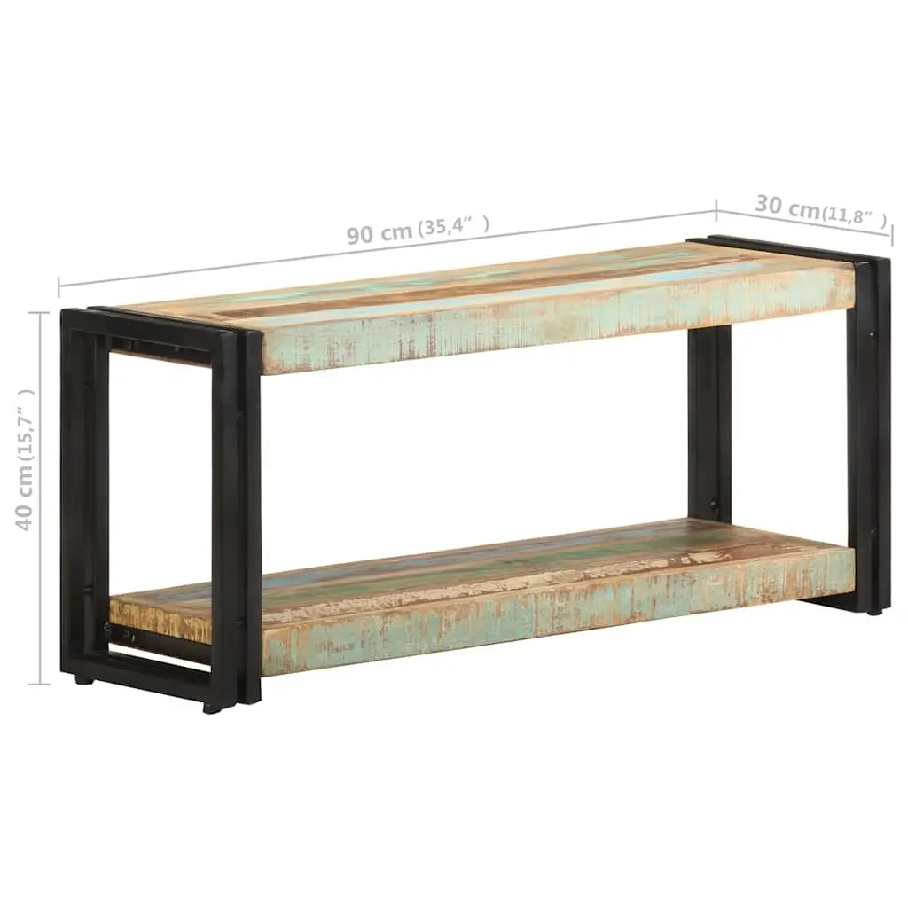 TV Cabinet 90x30x40cm Solid Reclaimed Wood Vintage Storage Sideboard