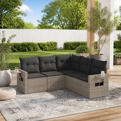 Enhance Your Patio with a Comfortable Grey Rattan Sofa Set