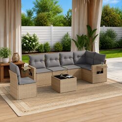 Elevate Your Outdoor Living with 7 Piece Sofa Set - Beige