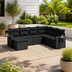 Garden Sofa Set 7 Piece Outdoor Furniture Patio Lounge Seating with Cushions