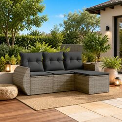 Enhance Your Patio with a 4-Piece Garden Sofa Set