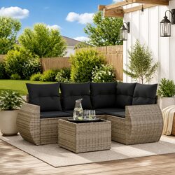 Enhance Your Outdoor Space with a 5 Piece Grey Sofa Set