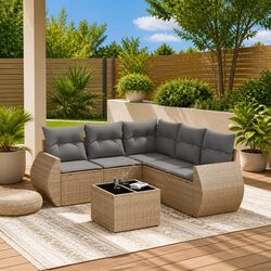 Transform Your Outdoor Space with This 6-Piece Garden Sofa Set