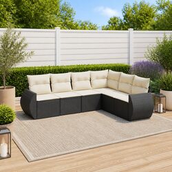 Enhance Your Outdoor Space with a 6-Piece Garden Sofa Set
