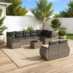 Elevate Your Outdoor Living with a 10-Piece Garden Sofa Set